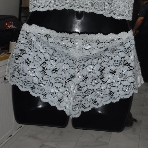 Hanky Panke Surpluce bralette and untmatched white panties size Large - Picture 9 of 9